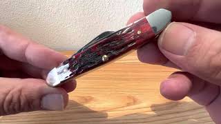 Case XX Crimson Bone Medium Stockman knife full review [upl. by Ahsirtap]