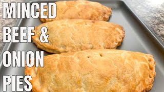 How to make minced beef and onion pies  easy minced beef and onion pie recipe pasty recipe [upl. by Accisej]