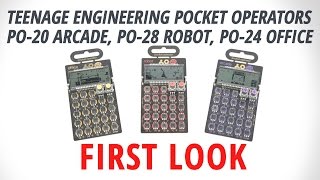 First Look Teenage Engineering Pocket Operators  PO20 Arcade PO28 Robot PO24 Office [upl. by Loretta]