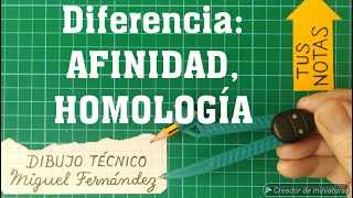 DIFERENCIA entre AFINIDAD y HOMOLOGÍA Transformaciones geométricas afín origen propio impropio [upl. by Aay]