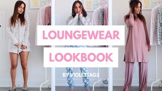 Loungewear amp Pajamas Lookbook  Try On Haul  Violetta Genova [upl. by Ahseital11]