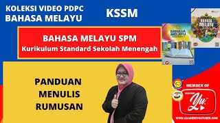 PANDUAN MENULIS RUMUSAN BM TINGKATAN 4  KSSM [upl. by Zulema860]