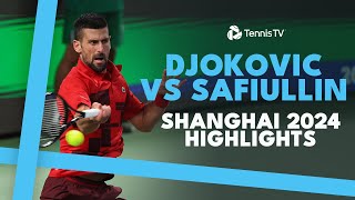 Novak Djokovic Takes On Roman Safiullin In Shanghai 👌  Shanghai 2024 Highlights [upl. by Aztiray]