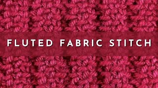 How to Knit the Fluted Fabric Stitch  Knitting Stitch Pattern  English Style [upl. by Antonina]