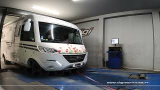 Fiat Ducato 23 JTD 150cv Reprogrammation Moteur  204cv Digiservies Paris 77 Dyno [upl. by Cristian559]