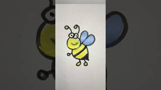 Honey bee 🐝 Acrylic Painting For Kids honeybee bee painting trending viralvideo shorts [upl. by Kwan42]