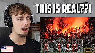 American Reacts to European Football Chants amp Atmosphere [upl. by Nnaillek]