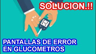 ★ SOLUCION A LAS PANTALLAS DE ERROR EN GLUCOMETRO ACCU CHEK ACTIVE  ENFERMERIA  2020 [upl. by Aicekat]