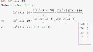 Descomposición en factores de expresiones algebraicas Baldor 10660 a 62 [upl. by Hoeve]