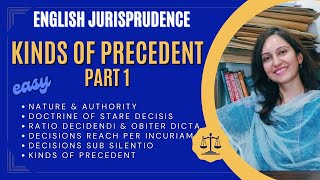 PRECEDENT  KINDS OF PRECEDENT  PART 1  ENGLISH JURISPRUDENCE  LAW LECTURE  LLB LLM CSS [upl. by Iives]