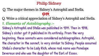 Astrophil and Stella by Philip Sidney Theme of Astrophil and Stella Astrophil and Stella Summary [upl. by Aubrey516]