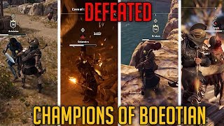 DEFEATING ALL FOUR CHAMPIONS OF BOEOTIAN  Locations  Assassins Creed Odyssey  GamZee [upl. by Randolph]