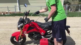 Siphoning gas out of the Honda Grom [upl. by Adnovoj]