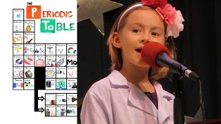 6yo Girl sings “The NEW Periodic Table Song In Order” at talent show [upl. by Enilasor]