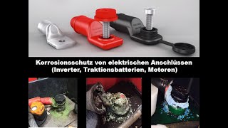 Korrosionsschutz von elektrischen Kontakten mit Lugsulation korrodierter Kabelschuh [upl. by Lakim]