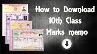 How to download 10th class Marks memo [upl. by Carleen]