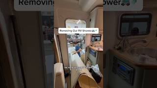 REMOVING RV SHOWER PART 2 rvliving rvlife renovation rvrenovation vanlife rv [upl. by Possing]