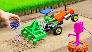 diy mini tractor cultivator science project  diesel engine water pump sunfarming7533 [upl. by Battiste]