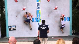 Speed Climbing World Record by Libor Hroza Arco 30082014 qualification round [upl. by Templa781]