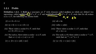 Fields Linear Algebra [upl. by Johathan]