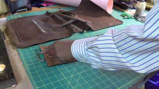 Adding Bag Stiffener To A Unlined Leather Bag [upl. by Nieberg]