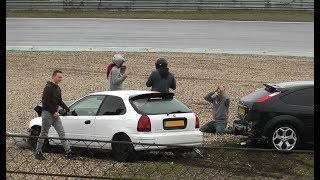 Hard Crash Honda amp Ford 10032019 Automaxx Streetpower Zandvoort [upl. by Gnuoy]