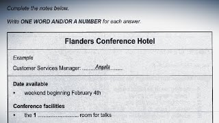 Flanders Conference Hotel ielts listening  720p  HD Audio [upl. by Annoed211]