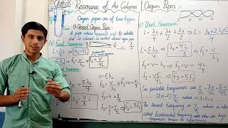 Resonance of air column and Organ pipes complete explanation Class 11 Phy Ch8 [upl. by Amuh]