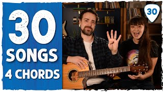 Learn 30 Popular Songs Using ONLY 4 Chords G Em C D [upl. by Sup454]