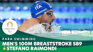 Raimondi Takes Italy to Podium in the 100m Breaststroke SB9  Para Swimming  Paris 2024 Paralympics [upl. by Melodee]