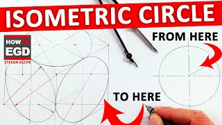 UNBELIEVABLE EASIEST way to draw an ISOMETRIC CIRCLE [upl. by Eseilana873]