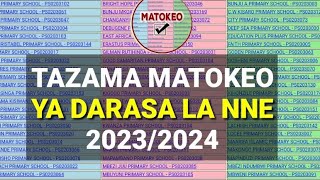 TAZAMA MATOKEO YA DARASA LA NNE 20232024 SFNA RESULTS [upl. by Ellerol]