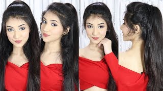 New Latest Ponytail Hairstyle With Trick  New Hairstyle  Easy Hairstyles [upl. by Aisatsan]