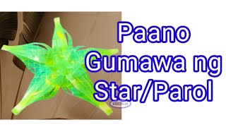 Paano Gumawa ng Parol Gamit ang Plastic Bottle  Recycled Plastic Bottle into star christmasparol [upl. by Imoen555]