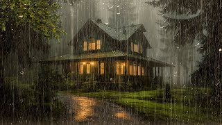 HEAVY RAIN on Tin Roof to Sleep  Thunderstorm for Insomnia Relaxing Study ASMR [upl. by Racklin734]