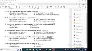 parasympatholytics MCQs [upl. by Evelinn714]