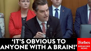 Punish These People And Make An Example Of Them Matt Gaetz Blasts FBI Treatment Of Whistleblowers [upl. by Prudi]