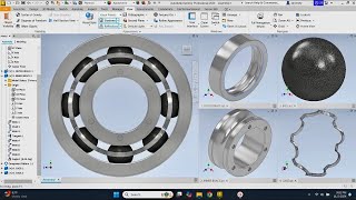 Ball Bearing Tutorial Parts Assembly and Animation in Autodesk Inventor [upl. by Swinton]