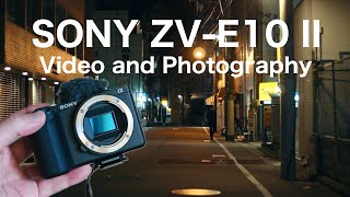 SONY ZVE10 II Cinematic Night Street Videography and Photography TEST  7artisans 35mm F14 III [upl. by Ybocaj463]