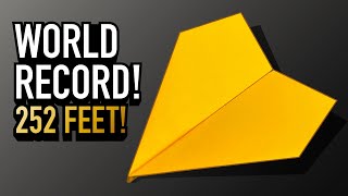 New WORLD RECORD Paper Airplane How to Make the BEST Paper Airplane for Distance [upl. by Ahsyia]