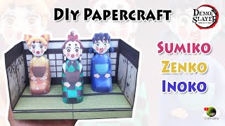 DIY Papercraft Sumiko Zenko Inoko  Demon Slayer [upl. by Oznole495]