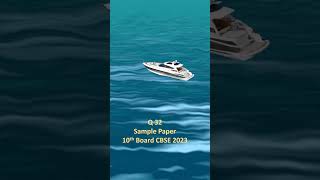 A motor boat whose speed is 18 kmh in still water  10th Board Important Questions CBSE 202324 [upl. by Rodge877]