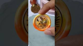 Sealing Wax Stamp  Wax Seal Stamp  Marble Waxseal  Waxsealing 🧡 [upl. by Nywg]