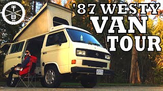 VAN TOUR  1987 Volkswagen Vanagon Westfalia Camper [upl. by Haikezeh]