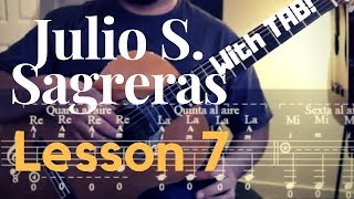 Julio S Sagreras  Lesson 7  Book 1 with TAB [upl. by Annod]