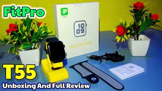 FitPro T55 Smart Watch 🤓  Unboxing And Full Review  fitpro  T55 Smart Watch under 500  HarshJnp [upl. by Naman]