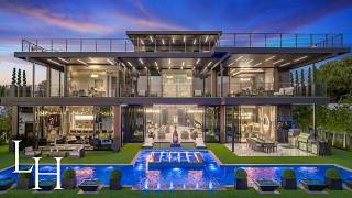 Touring a 48000000 Modern Florida Mansion With Superyacht Dock [upl. by Hendon]