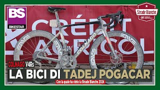 Strade Bianche il setup della bici del vincitore Tadej Pogacar la Colnago V4Rs [upl. by Macdonald]