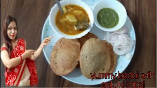 How to make bedai and aalu sabzi at home [upl. by Akeirahs]