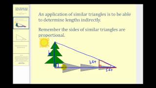 Indirect Measurement Using Similar Triangles [upl. by Groos632]